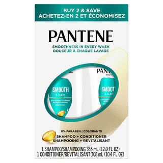 Pantene Smooth & Sleek Dual Pack 12 oz + 10.4 oz