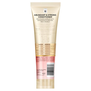 The back of Pantene Abundant & Strong conditioner