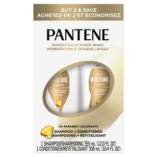 Pantene Daily Moisture Renewal Dual Pack Shampoo 12 oz + 10.4 oz