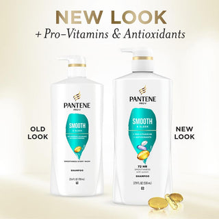 Pantene Smooth & Sleek Shampoo 23.6 oz new look
