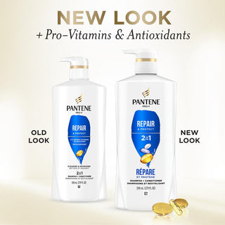 Pantene 2 in 1 Repair 17.9 oz new look