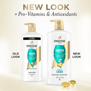 Pantene Smooth & Sleek Conditioner 25.1 oz new look