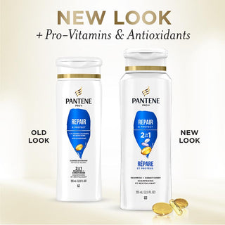Pantene Repair & Protect 2 in 1 Shampoo + Conditioner 12 oz new look