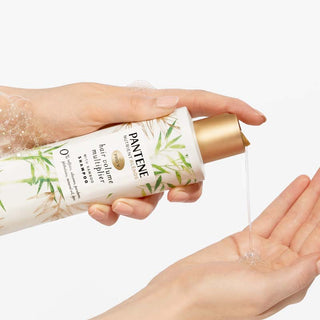 Hair Volume Multiplier Shampoo with Bamboo in hand
