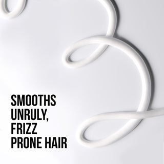smooths unruly, frizz prone hair