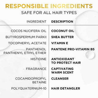 Responsible Ingredients - Safe for all hair types