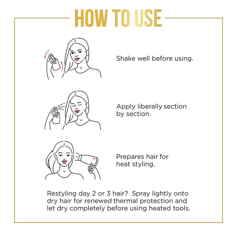 Thermal Heat Protection Pre-Styling Spray how to use