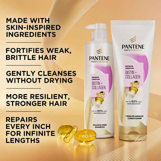  Infinite Lengths Conditioner - Made with skin-inspired ingredients - Fortifies weak, brittle hair - Strengthens to the core -  More Resilient, stronger hair - Repairs every inch for infinite lengths