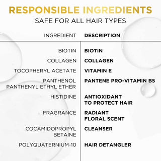 Responsible Ingredients Safe for all hair types