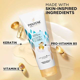 Miracle Repair Conditioner made with skin-inspired ingredients, Keratin, Vitamin-E, Pro Vitamin B5