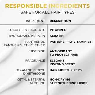 Responsible Ingredients - Safe for all hair types