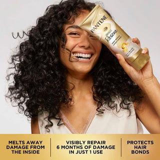 Melts away damage from the inside. Visibly repairs 6 months of damage in 1 use. Protects hair bonds