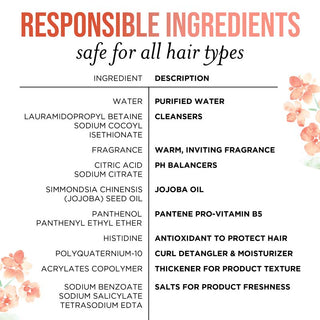 Responsible Ingredients - safe for all hair types