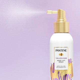 Volumizing Root Lift Spray in use