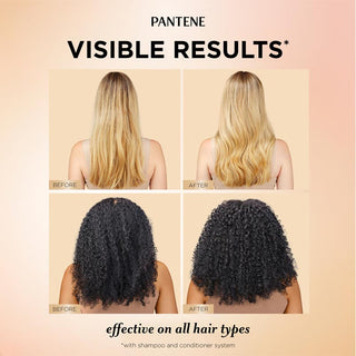 Visible Results effective on all hair types with shampoo and conditioner system