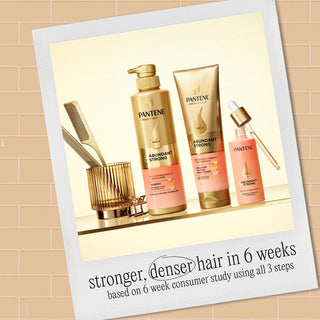 Stronger, denser hair in 6 weeks based on a 6 week consumer study using all 3 steps