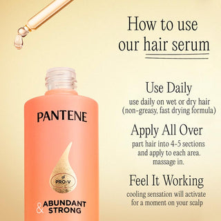 How to use hair serum. Use Daily - user daily on wet or dry hair (non-greasy.fast drying formula). Apply all over, part hair into 4-5 sections and apply to each area. massage in. Feel it working, cooling sensation will activate for a moment on your scalp